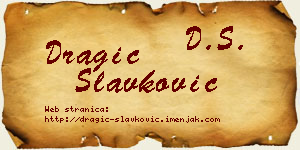 Dragić Slavković vizit kartica